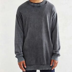 NWT Cheap Monday Impact Knit Sweater Sweatshirt Long Distressed